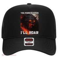 ILl Protect You Kitten No Matter What Funny Alpha Wolf Meme Hat thumb 0