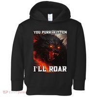 ILl Protect You Kitten No Matter What Funny Alpha Wolf Meme Toddler Hoodie thumb 0