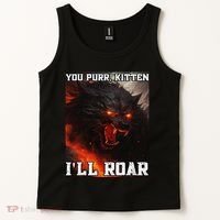 ILl Protect You Kitten No Matter What Funny Alpha Wolf Meme Tank Top thumb 2