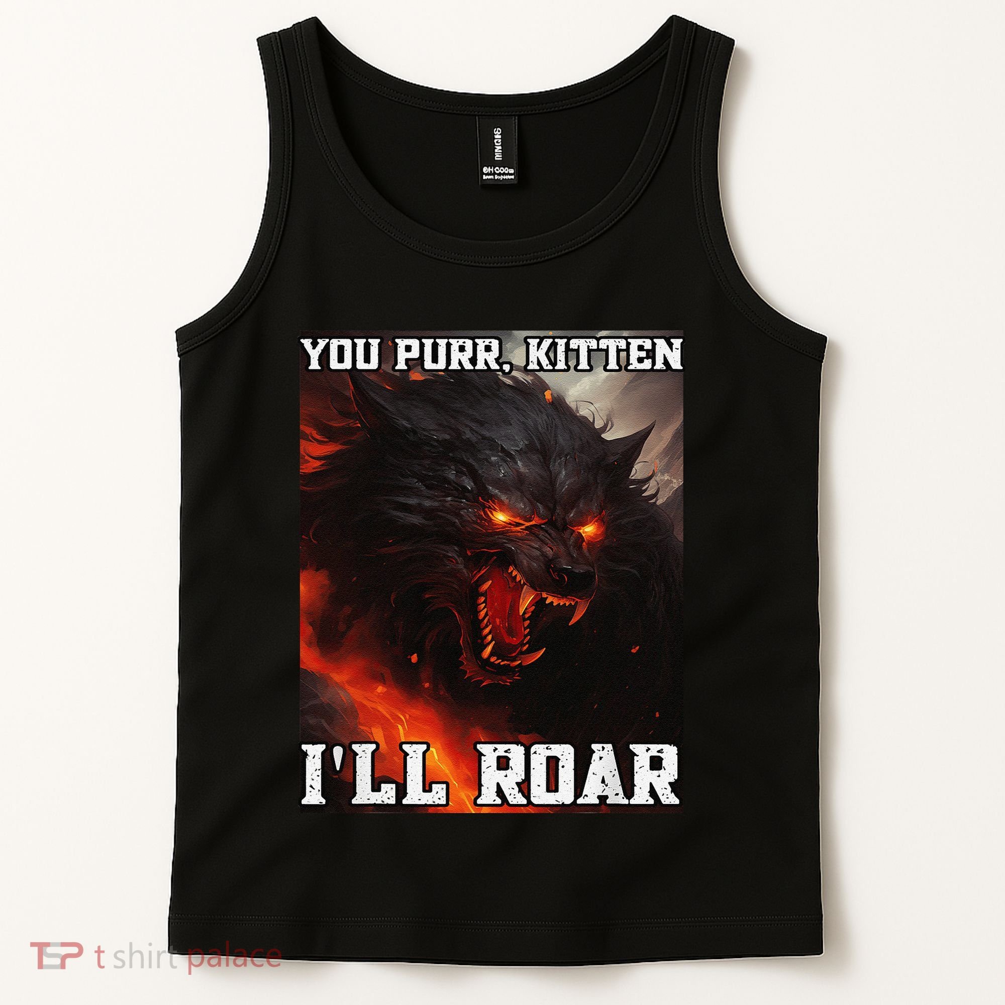 ILl Protect You Kitten No Matter What Funny Alpha Wolf Meme Tank Top