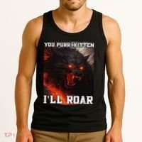 ILl Protect You Kitten No Matter What Funny Alpha Wolf Meme Tank Top thumb 3