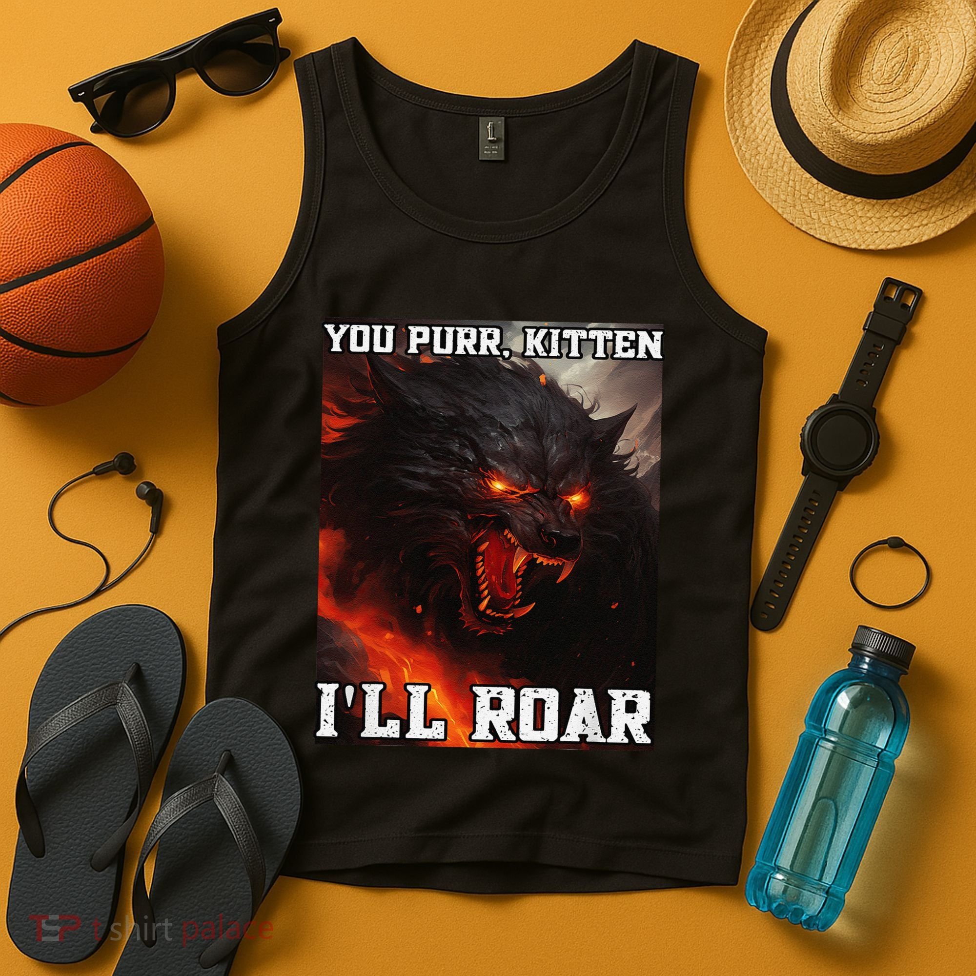 ILl Protect You Kitten No Matter What Funny Alpha Wolf Meme Tank Top