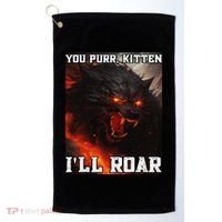 ILl Protect You Kitten No Matter What Funny Alpha Wolf Meme Golf Towel thumb 0