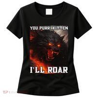 ILl Protect You Kitten No Matter What Funny Alpha Wolf Meme Women's T-Shirt thumb 0