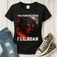 ILl Protect You Kitten No Matter What Funny Alpha Wolf Meme Women's T-Shirt thumb 3