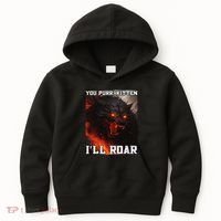 ILl Protect You Kitten No Matter What Funny Alpha Wolf Meme Kids Hoodie thumb 0