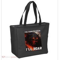 ILl Protect You Kitten No Matter What Funny Alpha Wolf Meme Tote Bag thumb 2
