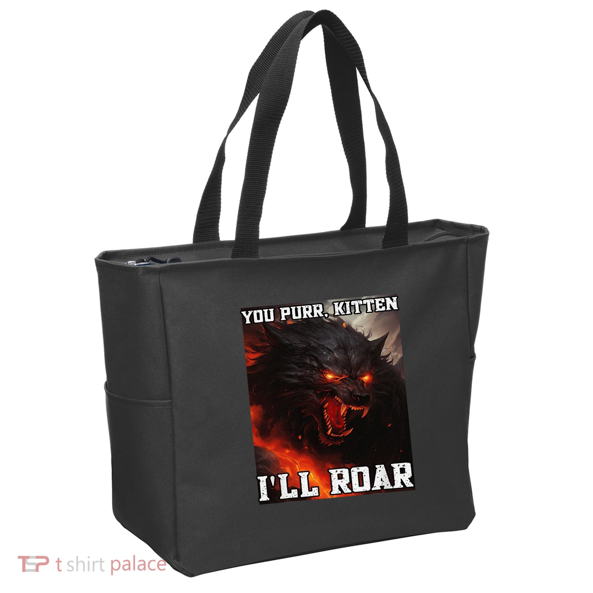 ILl Protect You Kitten No Matter What Funny Alpha Wolf Meme Tote Bag
