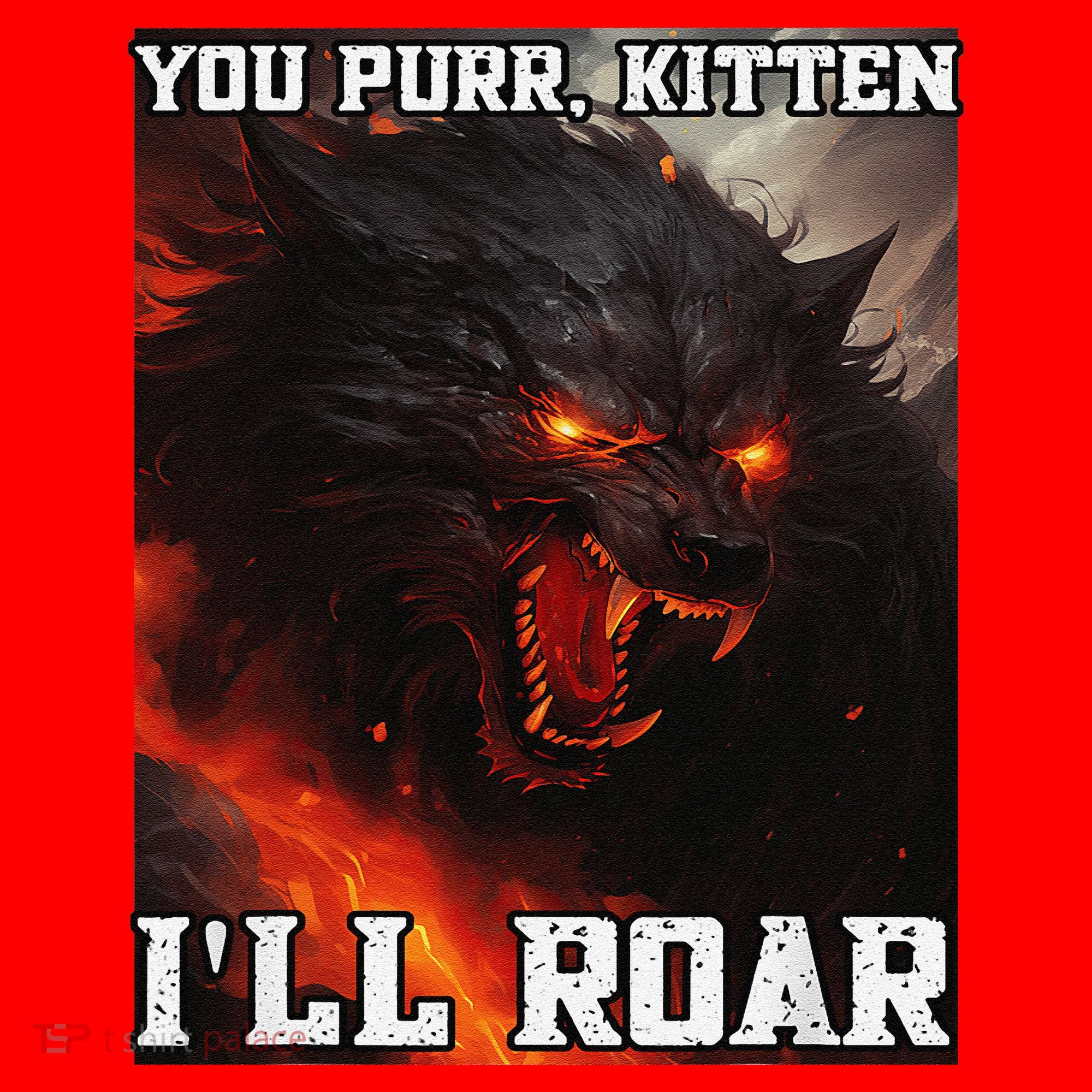 ILl Protect You Kitten No Matter What Funny Alpha Wolf Meme Santa Hat