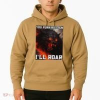 ILl Protect You Kitten No Matter What Funny Alpha Wolf Meme Hoodie thumb 2