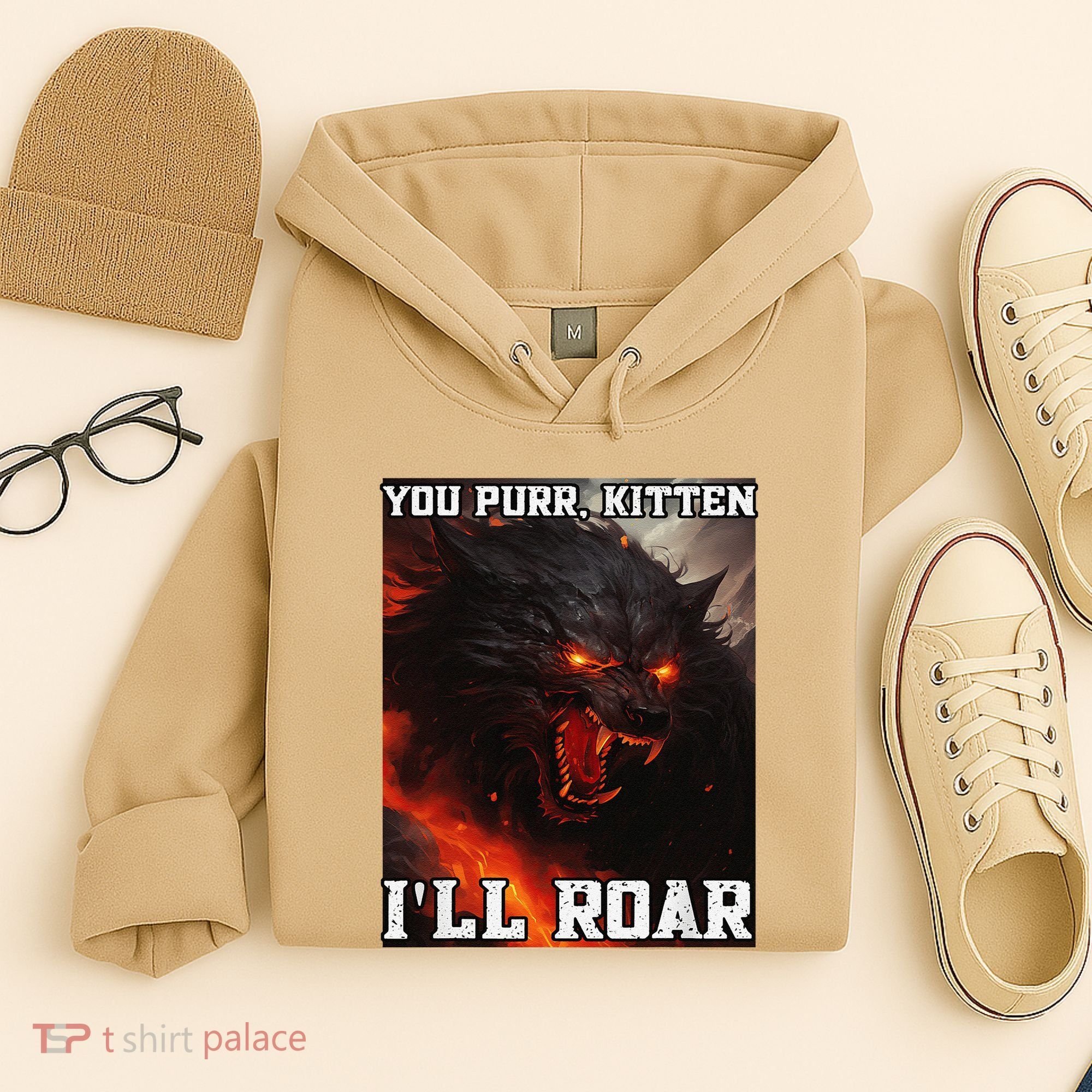 ILl Protect You Kitten No Matter What Funny Alpha Wolf Meme Hoodie