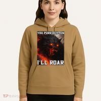 ILl Protect You Kitten No Matter What Funny Alpha Wolf Meme Hoodie thumb 5