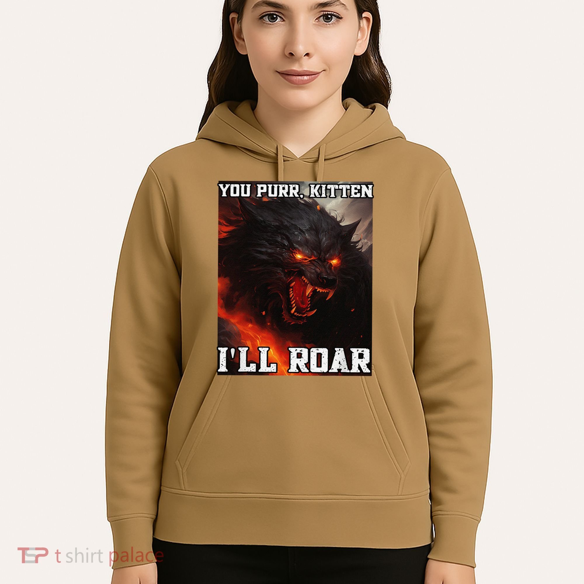 ILl Protect You Kitten No Matter What Funny Alpha Wolf Meme Hoodie