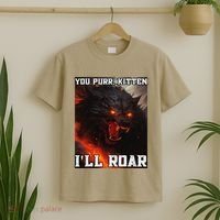 ILl Protect You Kitten No Matter What Funny Alpha Wolf Meme T-Shirt thumb 2