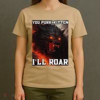 ILl Protect You Kitten No Matter What Funny Alpha Wolf Meme T-Shirt thumb 4