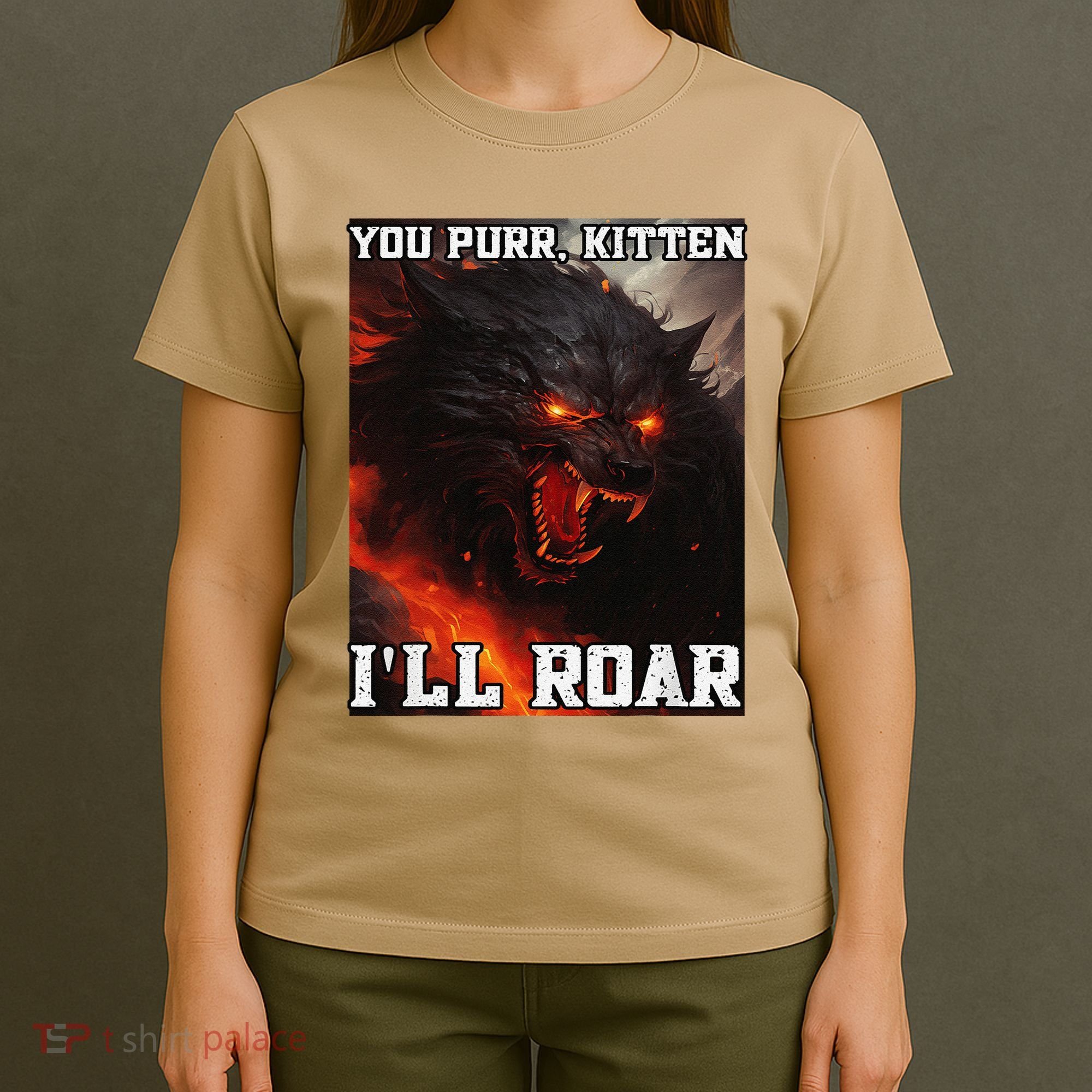 ILl Protect You Kitten No Matter What Funny Alpha Wolf Meme T-Shirt