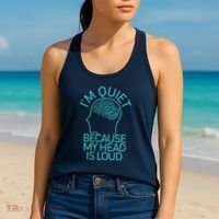 I'm Quiet Because My Head Is Loud Women's Tank Top thumb 2