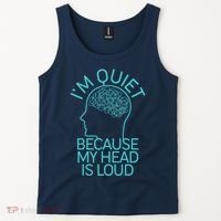 I'm Quiet Because My Head Is Loud Tank Top thumb 2