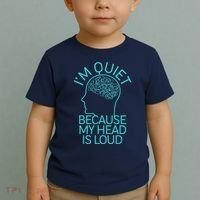 I'm Quiet Because My Head Is Loud Toddler T-Shirt thumb 2