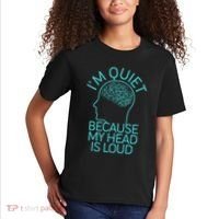 I'm Quiet Because My Head Is Loud Kids T-Shirt thumb 2