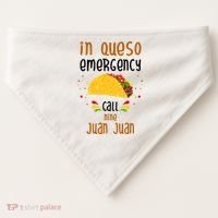 In Queso Emergency Call Nine Juan Juan Funny Mexican USA-Made Doggie Bandana thumb 0