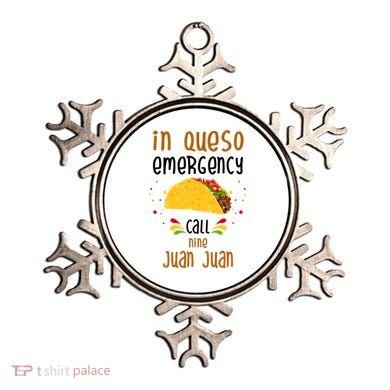 In Queso Emergency Call Nine Juan Juan Funny Mexican Ornament