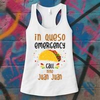 In Queso Emergency Call Nine Juan Juan Funny Mexican Women's Tank Top thumb 3