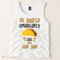 In Queso Emergency Call Nine Juan Juan Funny Mexican Tank Top thumb 2