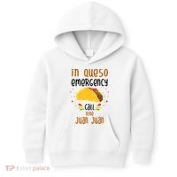In Queso Emergency Call Nine Juan Juan Funny Mexican Kids Hoodie thumb 0