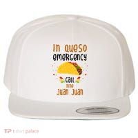 In Queso Emergency Call Nine Juan Juan Funny Mexican Wool Snapback Cap thumb 0
