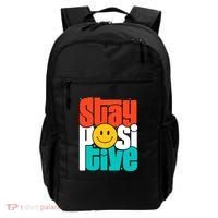 Inspirational Quote Stay Positive Yellow Smily Face Backpack thumb 0