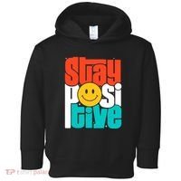 Inspirational Quote Stay Positive Yellow Smily Face Toddler Hoodie thumb 0