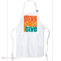 Inspirational Quote Stay Positive Yellow Smily Face Apron thumb 0