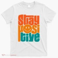 Inspirational Quote Stay Positive Yellow Smily Face T-Shirt thumb 0