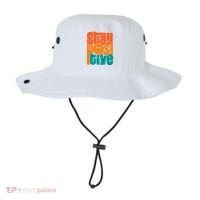 Inspirational Quote Stay Positive Yellow Smily Face Bucket Hat thumb 0