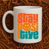Inspirational Quote Stay Positive Yellow Smily Face Coffee Mug thumb 2
