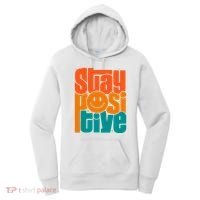 Inspirational Quote Stay Positive Yellow Smily Face Women's Hoodie thumb 0