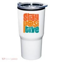 Inspirational Quote Stay Positive Yellow Smily Face Tumbler thumb 0
