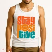 Inspirational Quote Stay Positive Yellow Smily Face Tank Top thumb 3