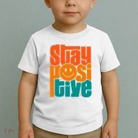 Inspirational Quote Stay Positive Yellow Smily Face Toddler T-Shirt thumb 2