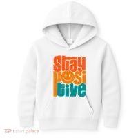 Inspirational Quote Stay Positive Yellow Smily Face Kids Hoodie thumb 0
