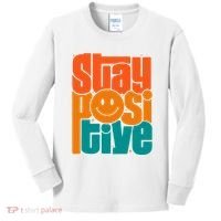 Inspirational Quote Stay Positive Yellow Smily Face Kids Long Sleeve Shirt thumb 0
