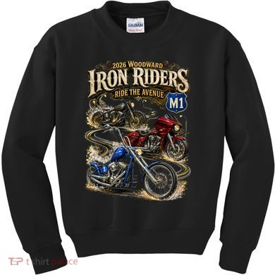 Iron Riders 2026 Woodward Ride The Avenue M1 Bikers Kids Sweatshirt
