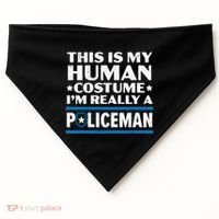 I'm Really A Policeman Police Officer Law Enforcement Great Gift USA-Made Doggie Bandana thumb 0