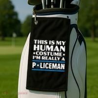 I'm Really A Policeman Police Officer Law Enforcement Great Gift Golf Towel thumb 2