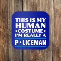 I'm Really A Policeman Police Officer Law Enforcement Great Gift Coaster thumb 0
