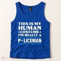 I'm Really A Policeman Police Officer Law Enforcement Great Gift Tank Top thumb 2