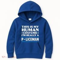 I'm Really A Policeman Police Officer Law Enforcement Great Gift Kids Hoodie thumb 0