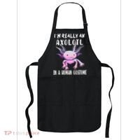 I'm Really An Axolotl In A Human Funny Halloween Costume Apron thumb 0