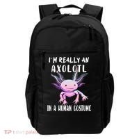 I'm Really An Axolotl In A Human Funny Halloween Costume Backpack thumb 0